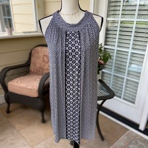 Max Edition Halter Neck Black & White Print Dress - Medium - Very Good Condition